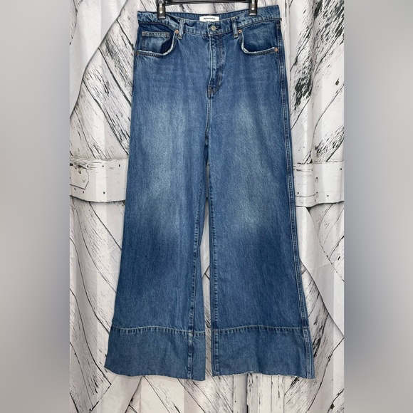 Reformation Penney High Rise Relaxed Flare Jeans 31 - Picture 3 of 10